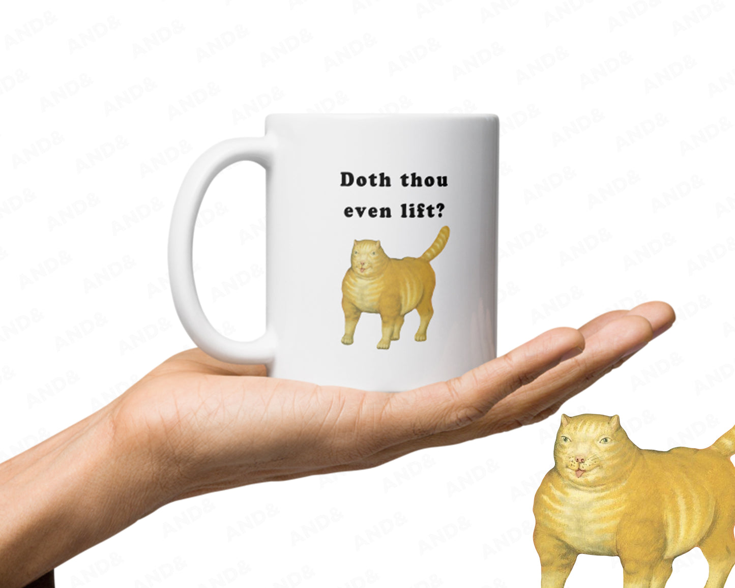 Doth tho even lift bro? Funny cat mug