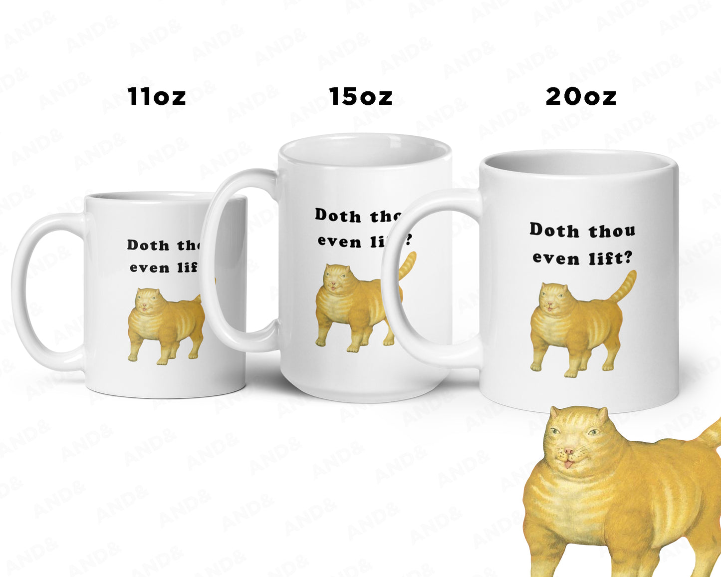 Doth tho even lift bro? Funny cat mug