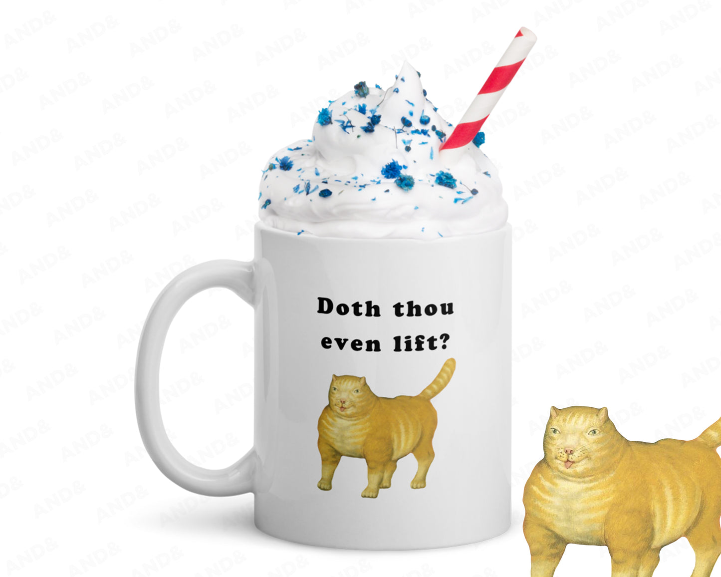 Doth tho even lift bro? Funny cat mug