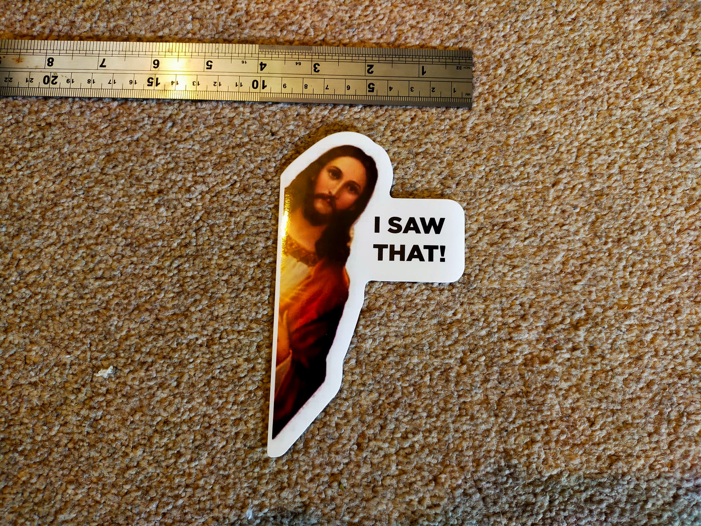 Jesus "I saw that" vinyl sticker