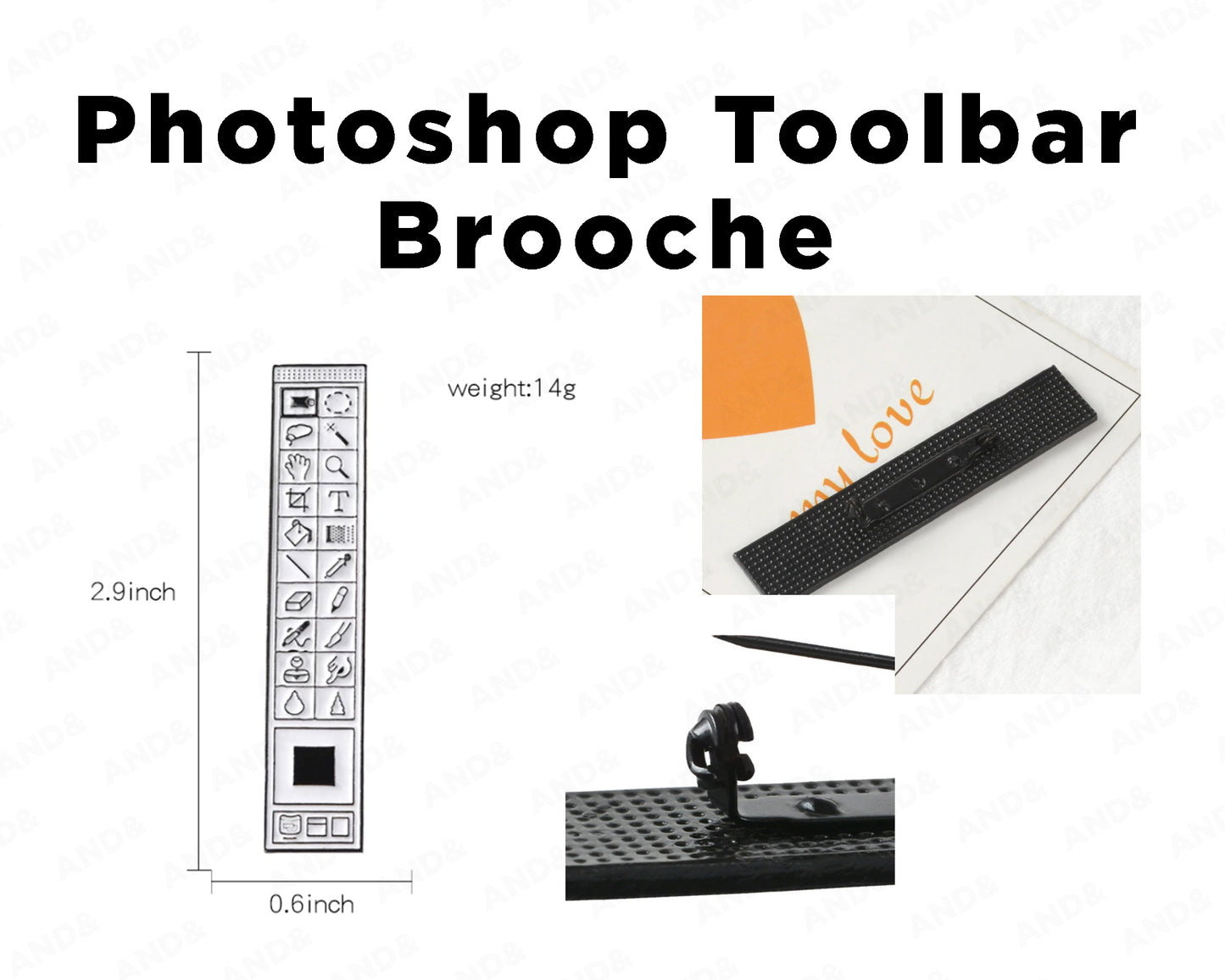 Photoshop Enamel Brooche