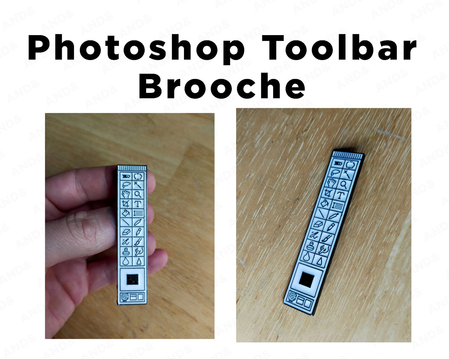 Photoshop Enamel Brooche