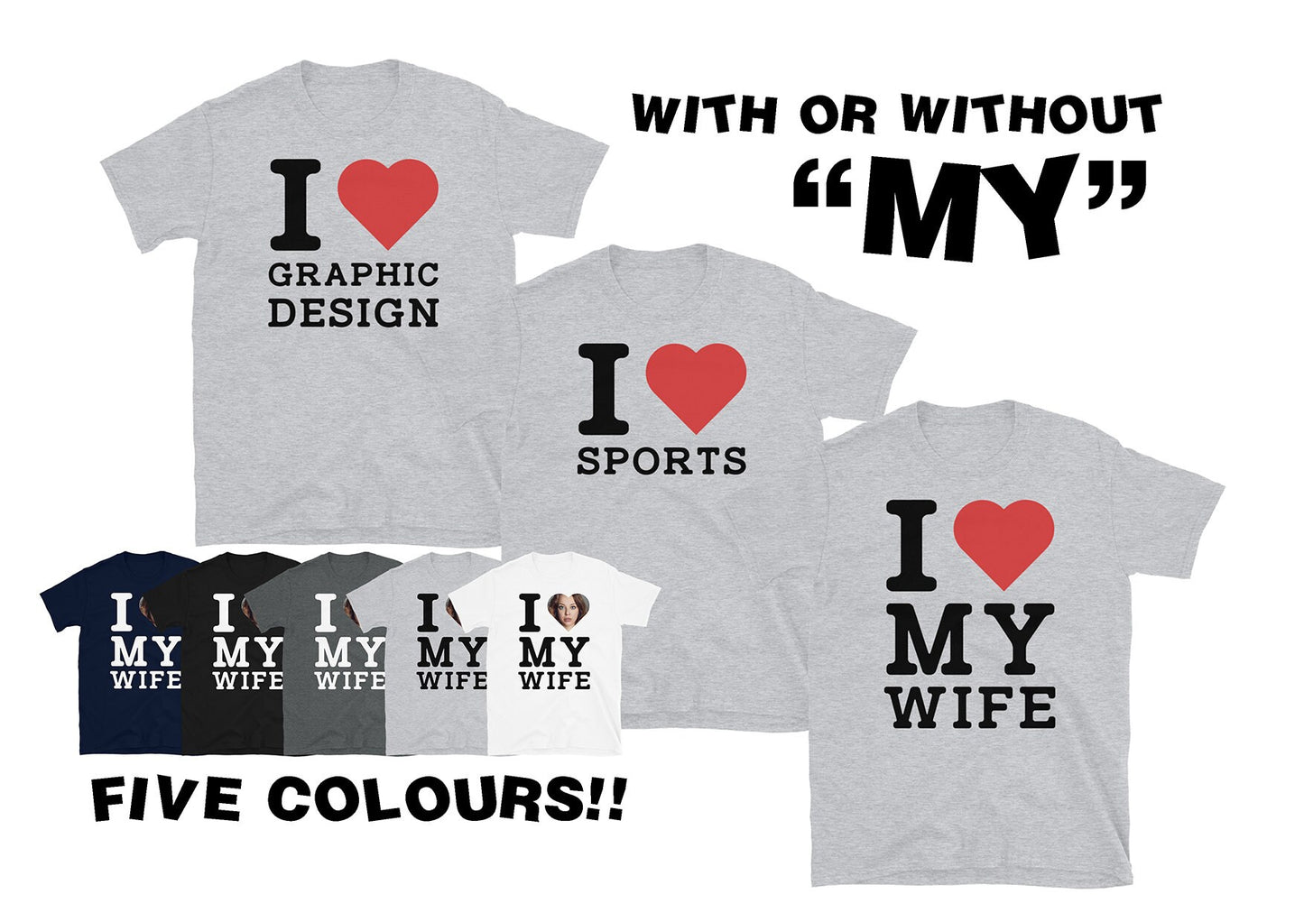 Custom "I HEART" T SHIRTS