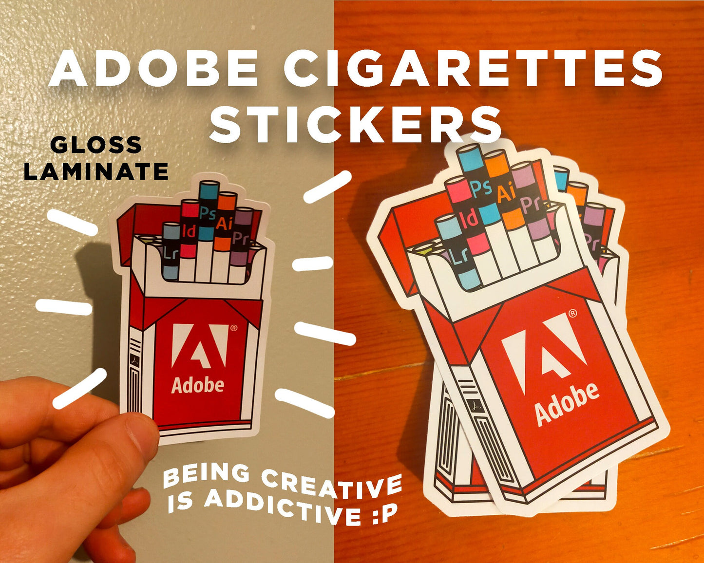 Adobe Cigarette Sticker
