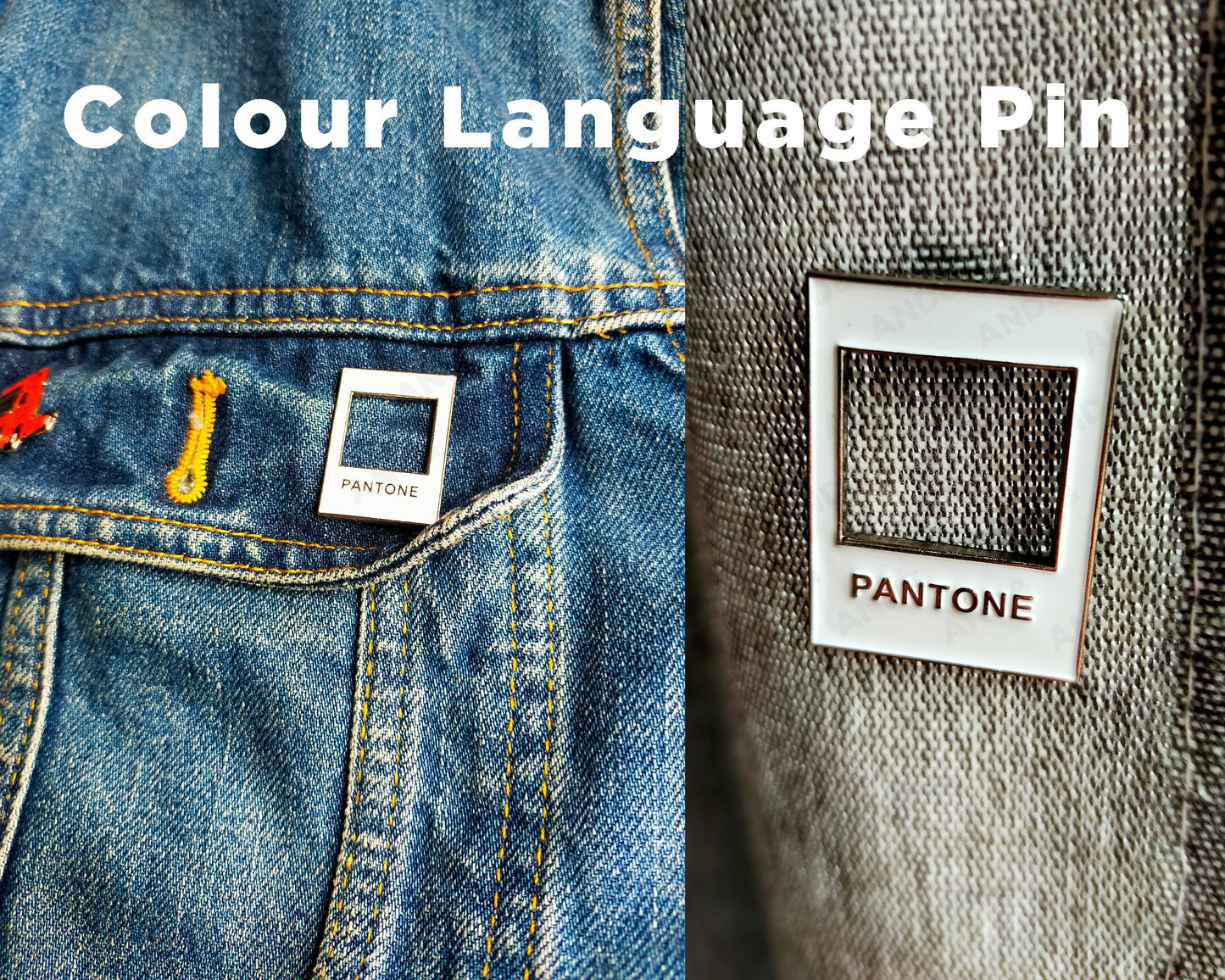 Pantone Frame Enamel pin