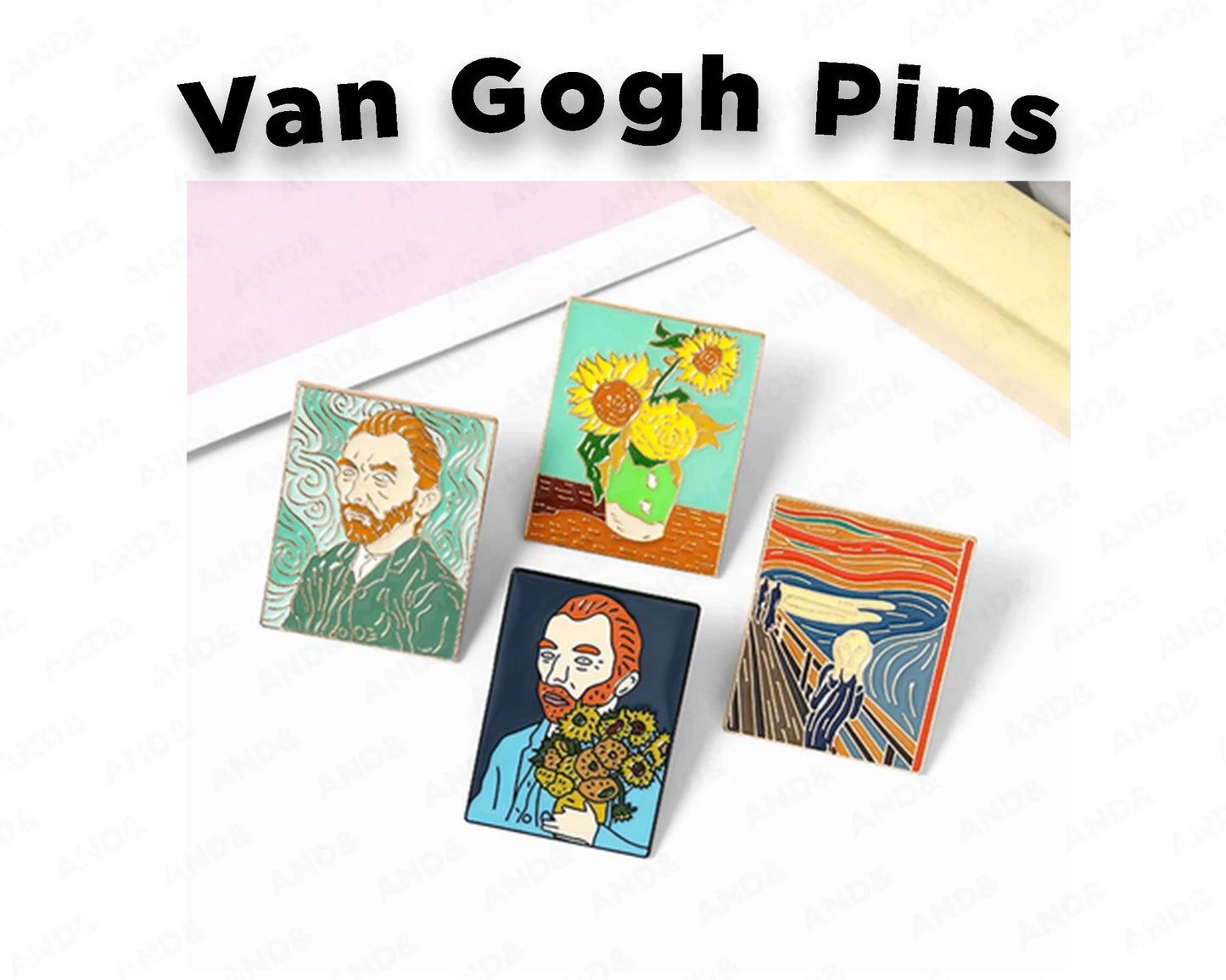 Van Gogh oil painting Art pin