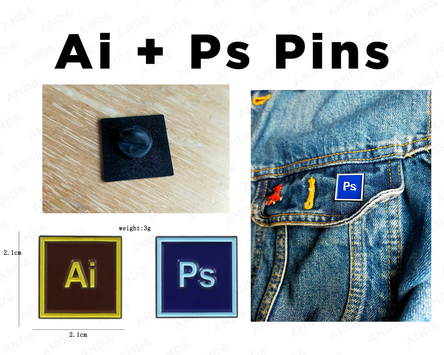 Adobe Enamel pins