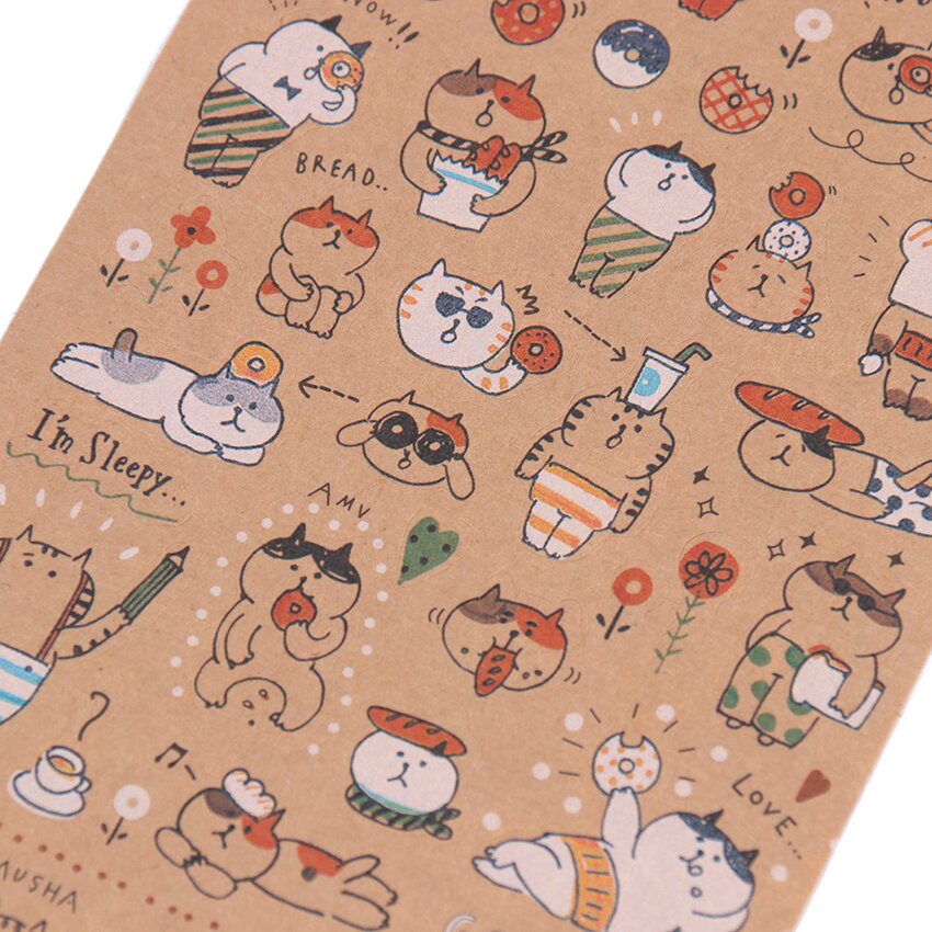 Cute animals Kraft Paper stickers