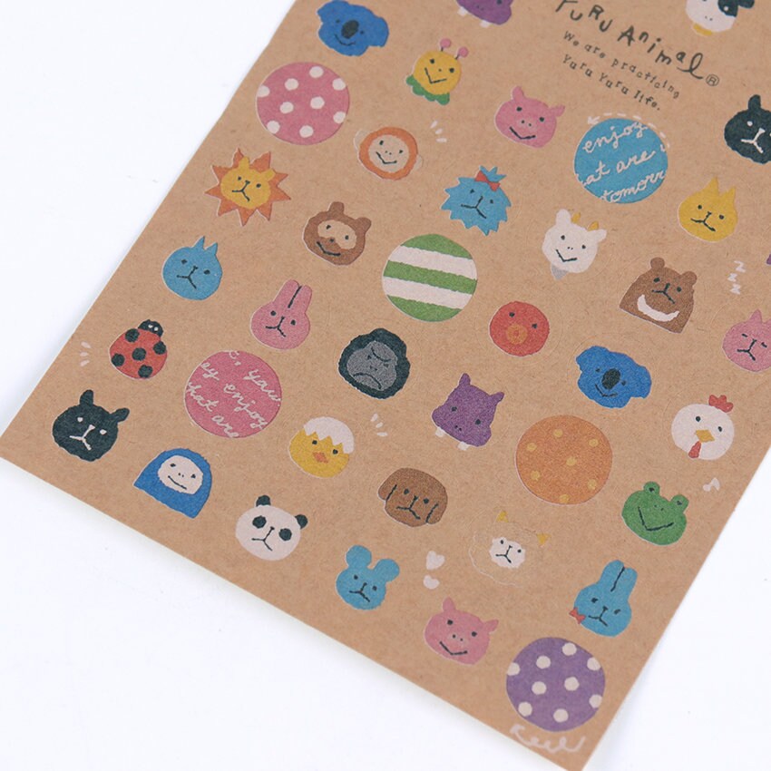 Cute animals Kraft Paper stickers
