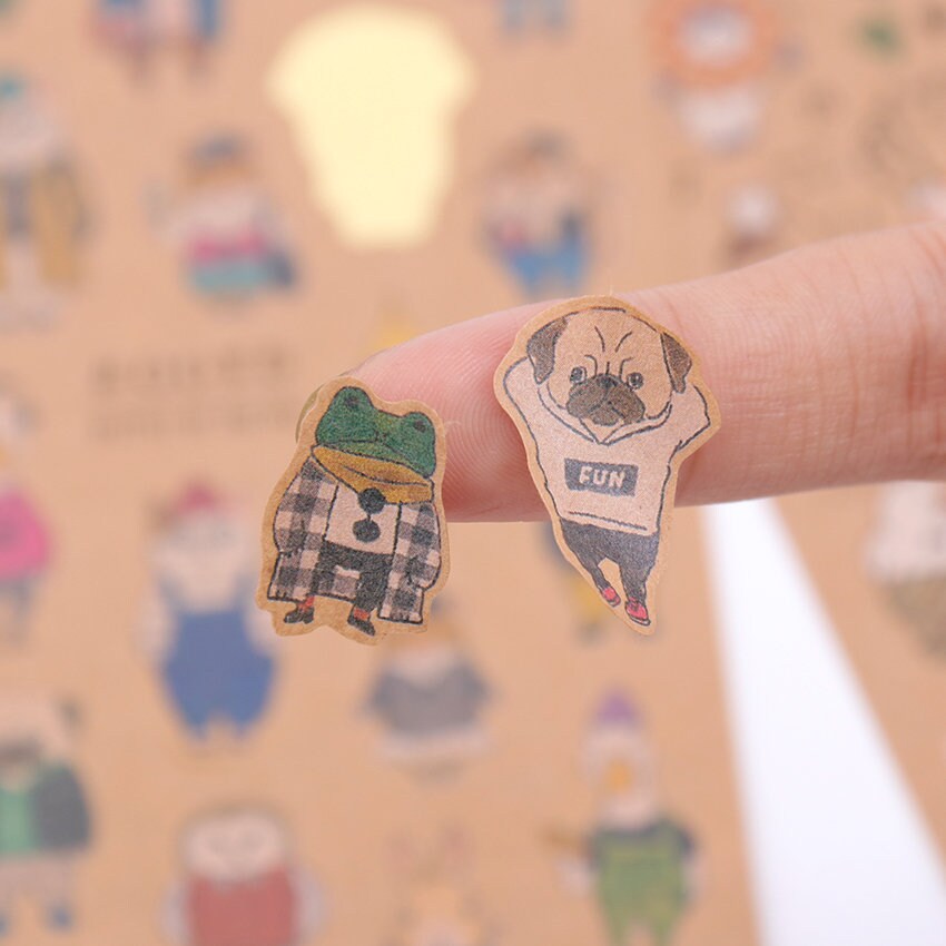 Cute animals Kraft Paper stickers