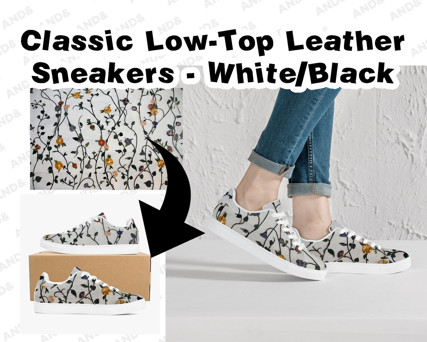 Leather sneakers Custom Classic Low-Top Custom shoes