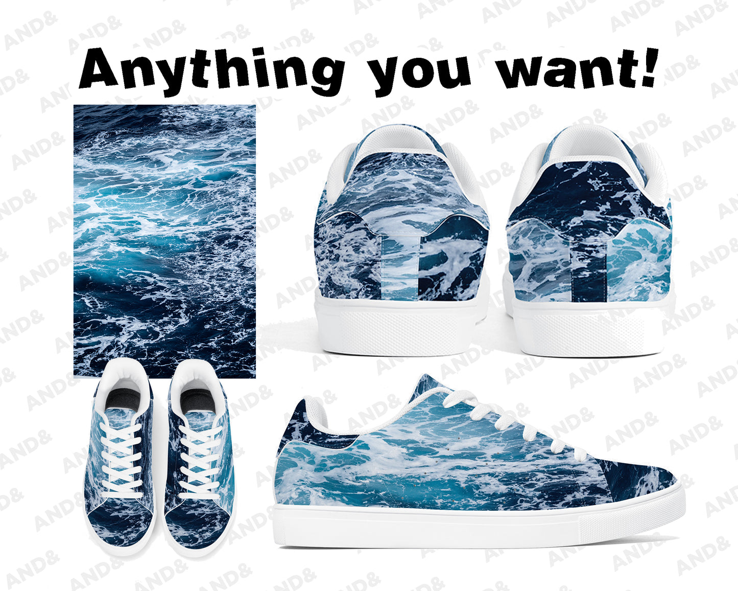 Leather sneakers Custom Classic Low-Top Custom shoes