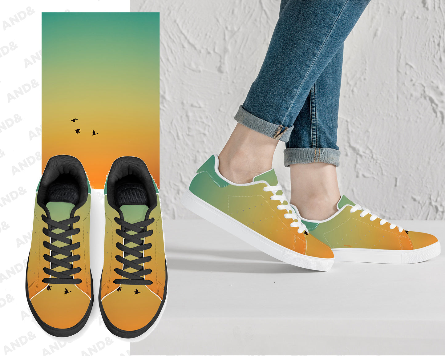 Leather sneakers Custom Classic Low-Top Custom shoes