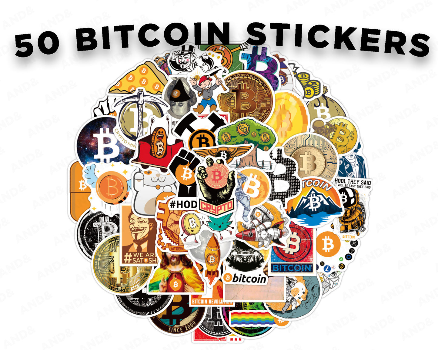 Bitcoin Stickers 50pcs set