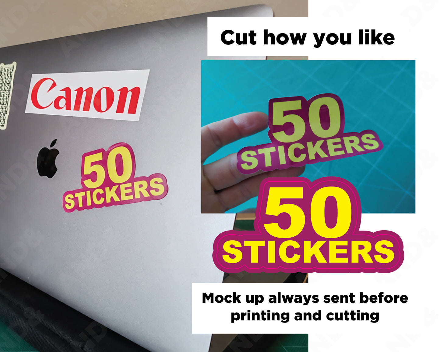 50 Custom Stickers