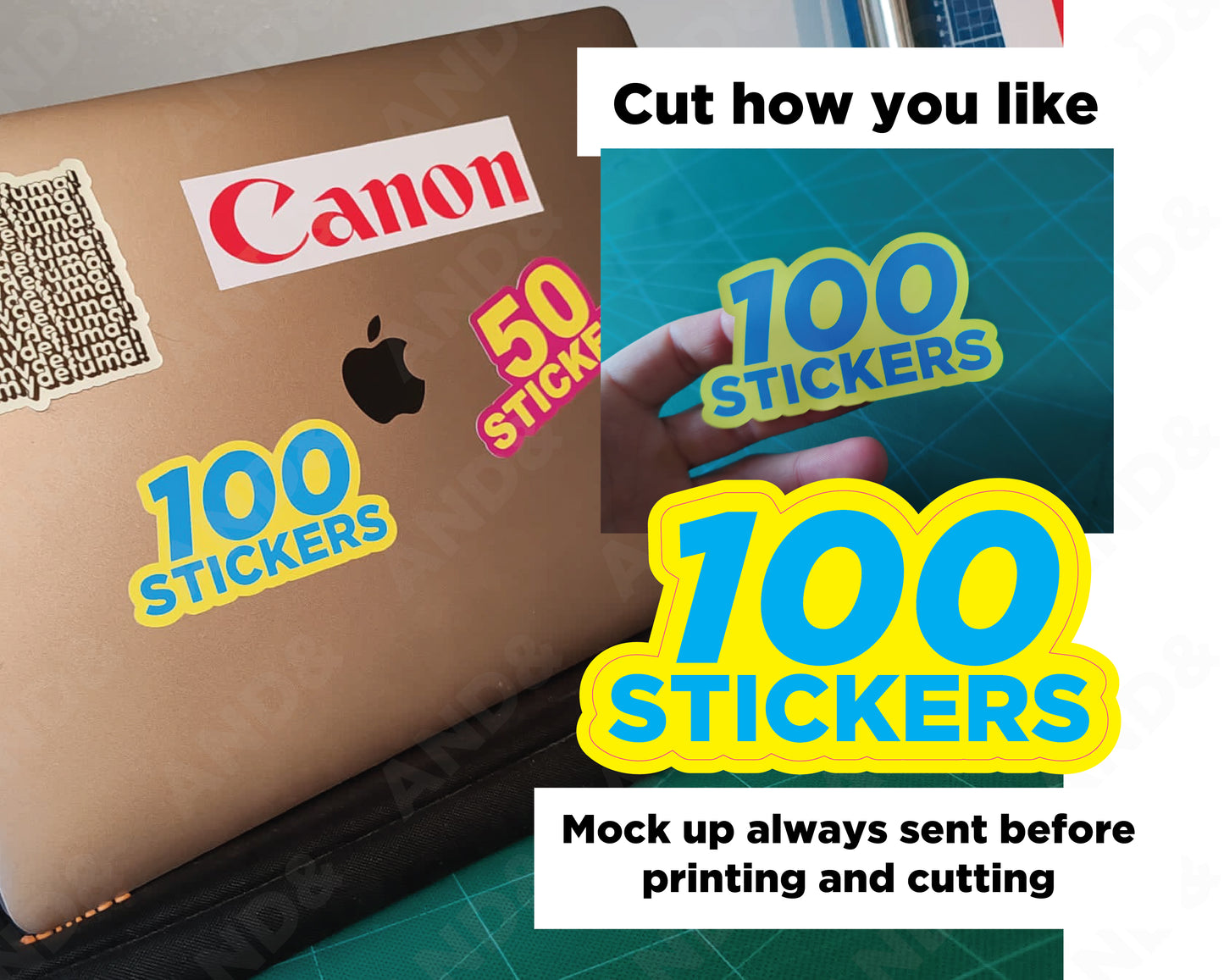 100 Custom Stickers