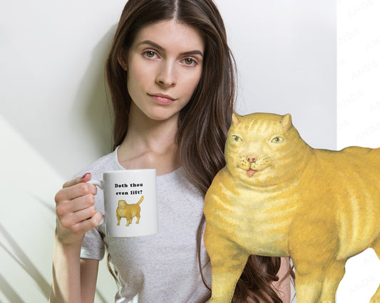 Doth tho even lift bro? Funny cat mug