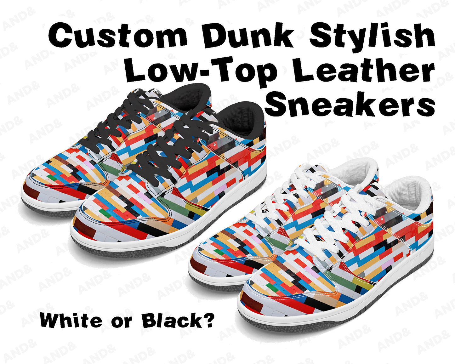 Custom Trainers Dunk Stylish Low-Top Leather Sneakers