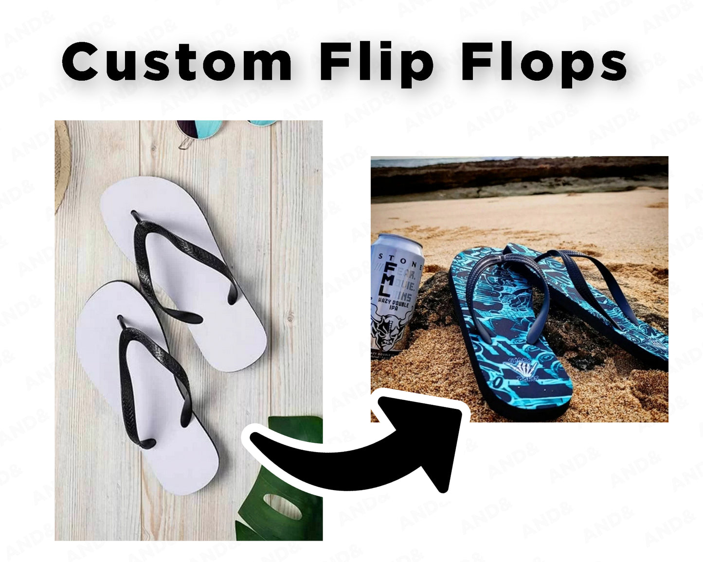 Custom Flip flops Printed