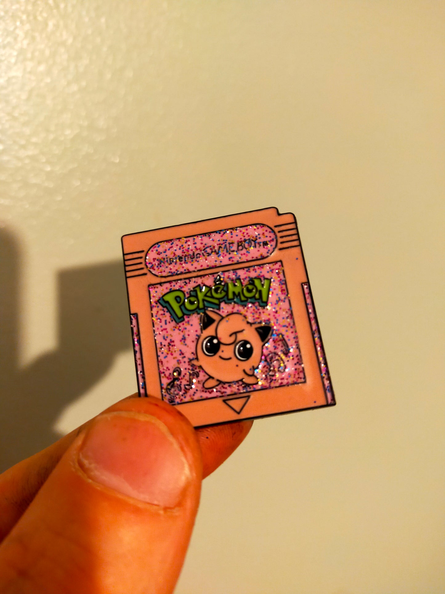 Jigglypuff Pokemon Retro Game Cartridge Pin