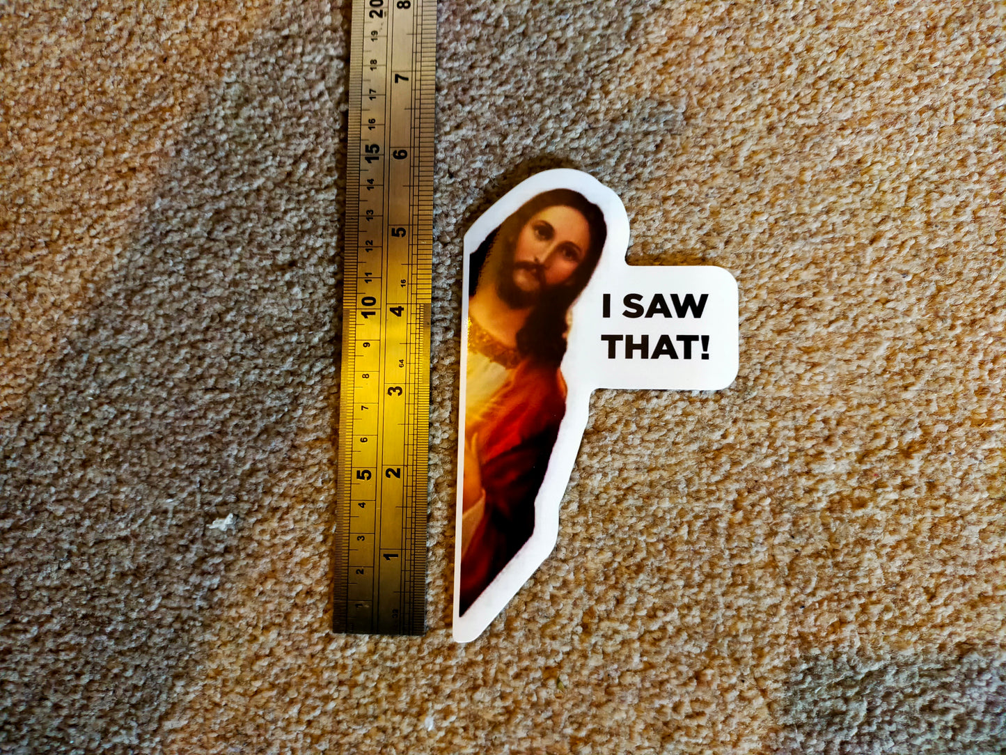 Jesus "I saw that" vinyl sticker