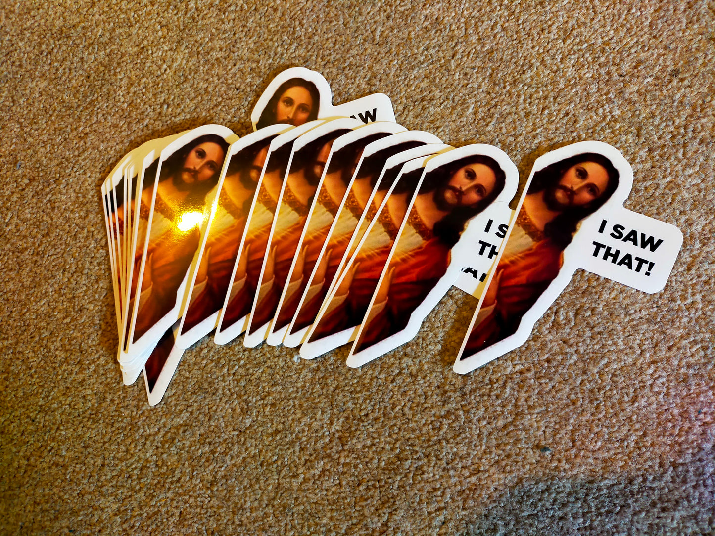 Jesus "I saw that" vinyl sticker