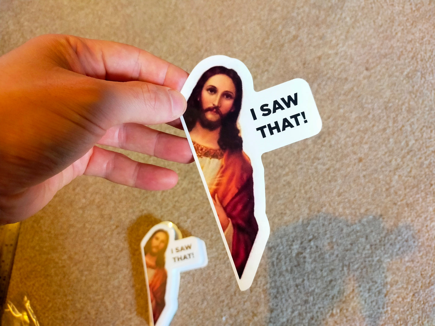 Jesus "I saw that" vinyl sticker