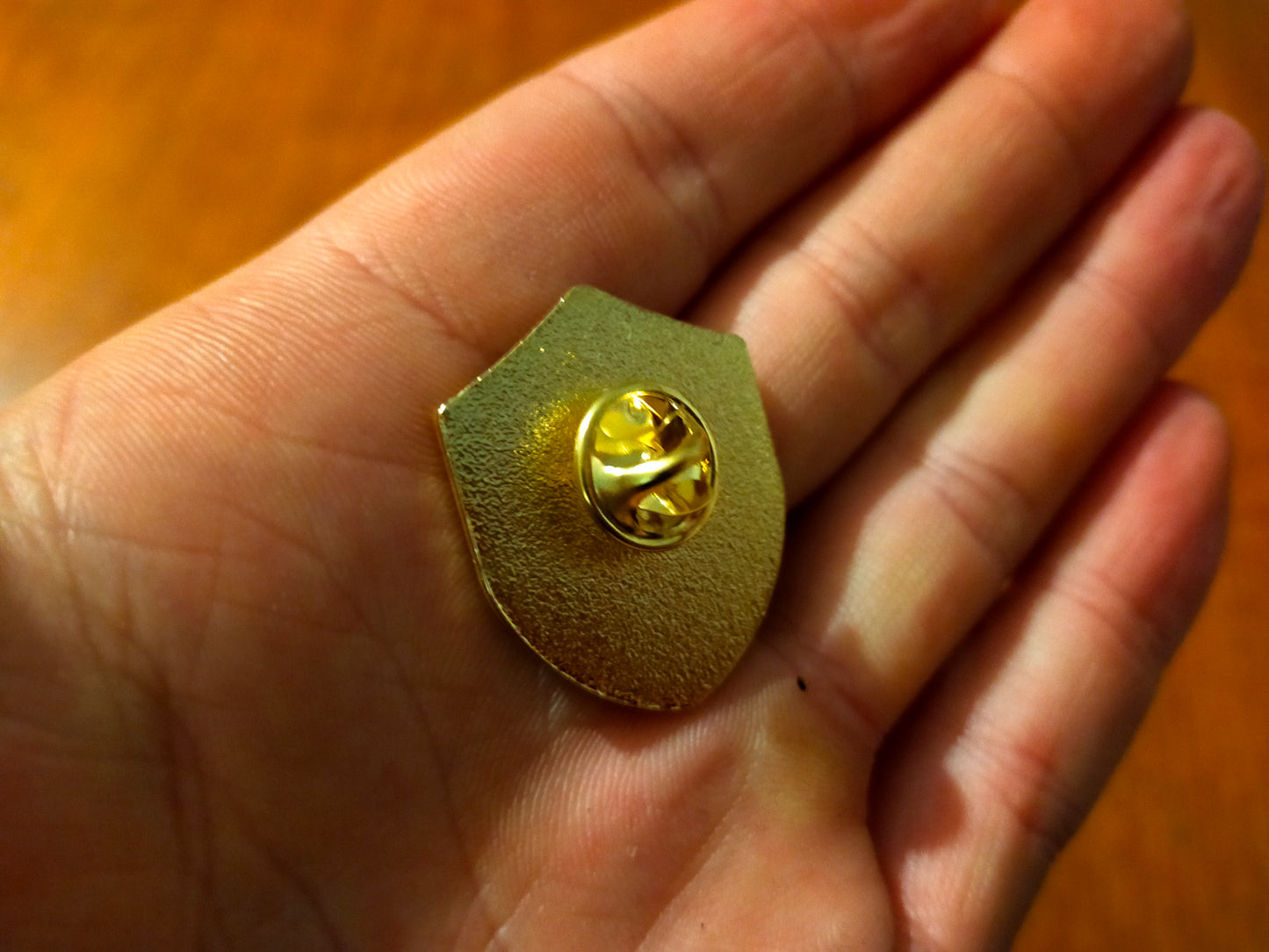 Pointless meeting badge pin