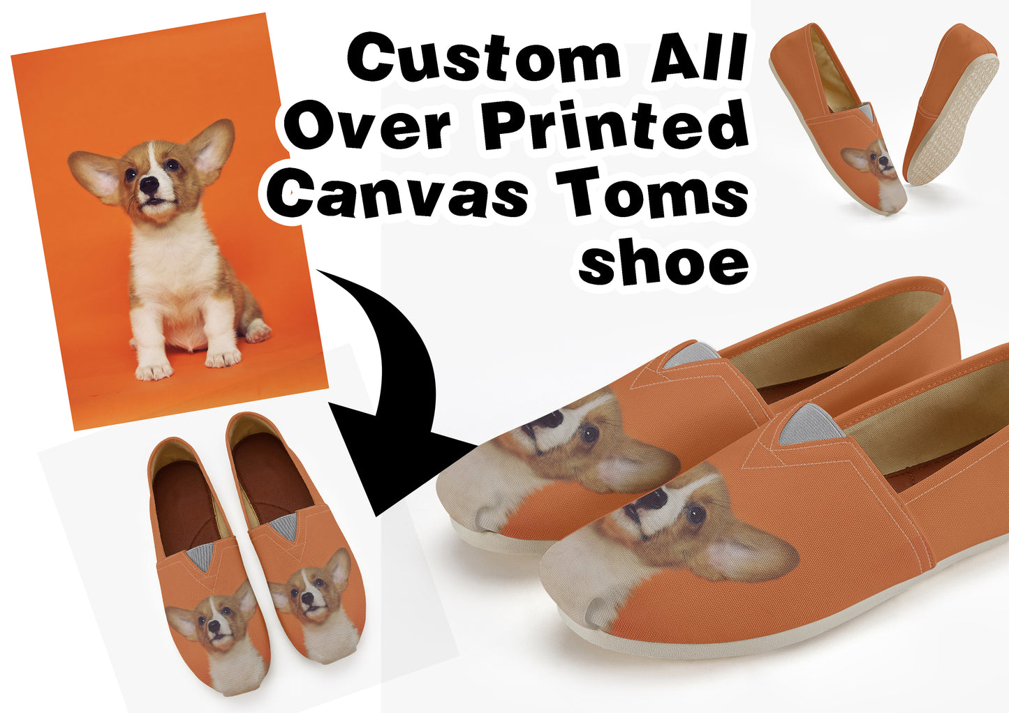 Custom Toms all over Printed Canvas Toms Shoes