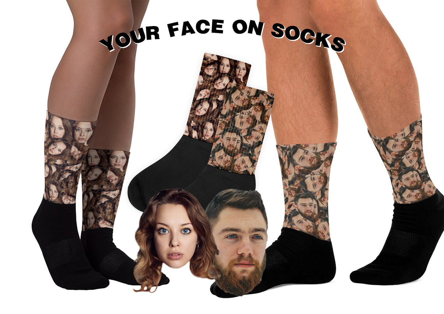 Custom Face random pattern Socks