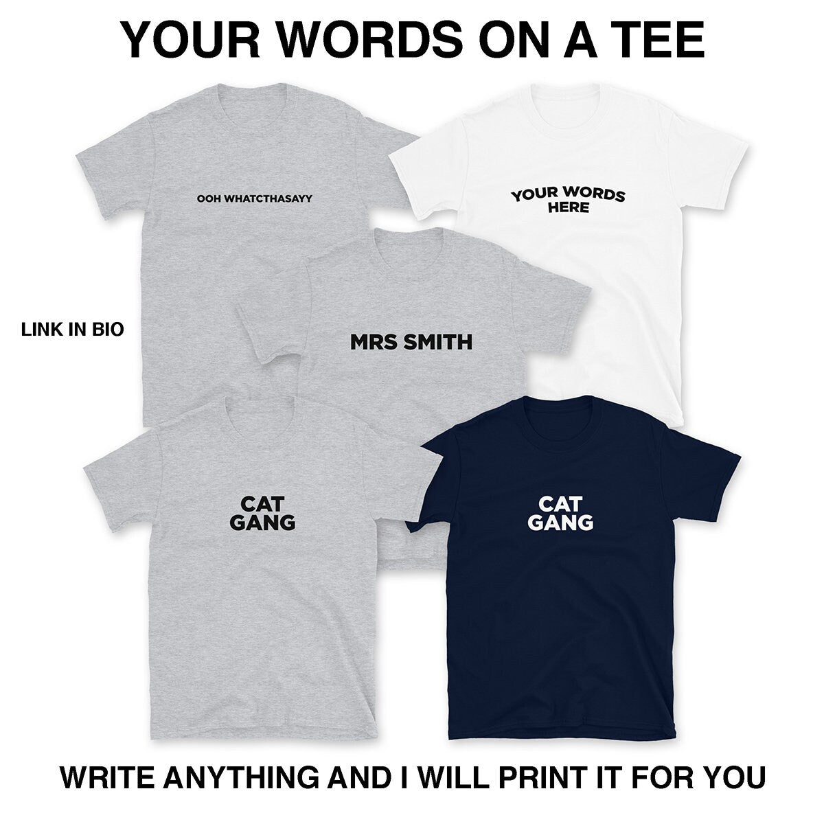 Custom personalised tee Image / Logo