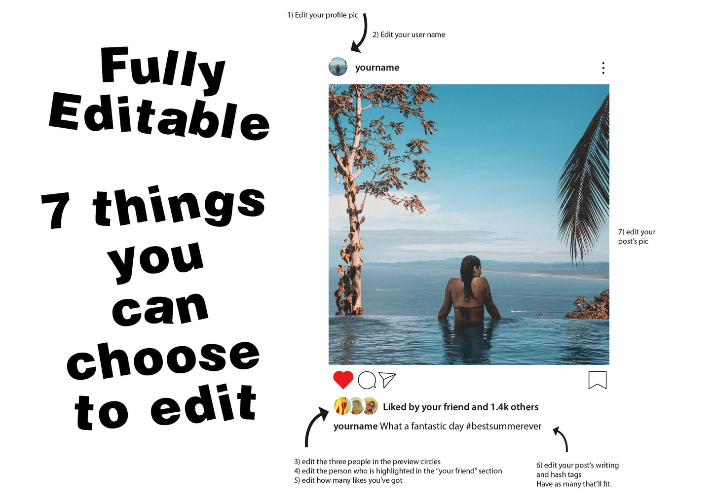 Fully editable Instagram t-shirt