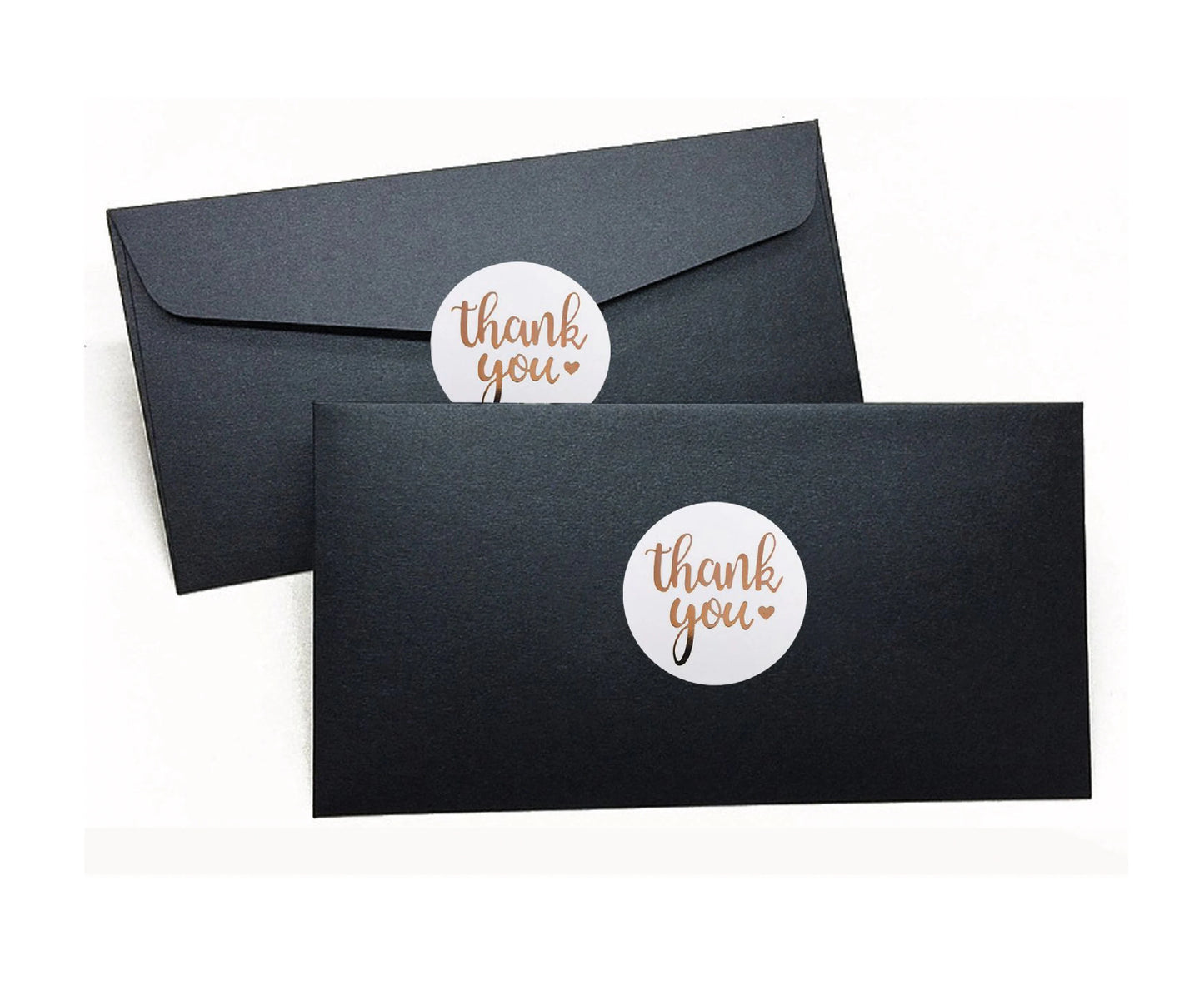 White Thank you Gold Stickers