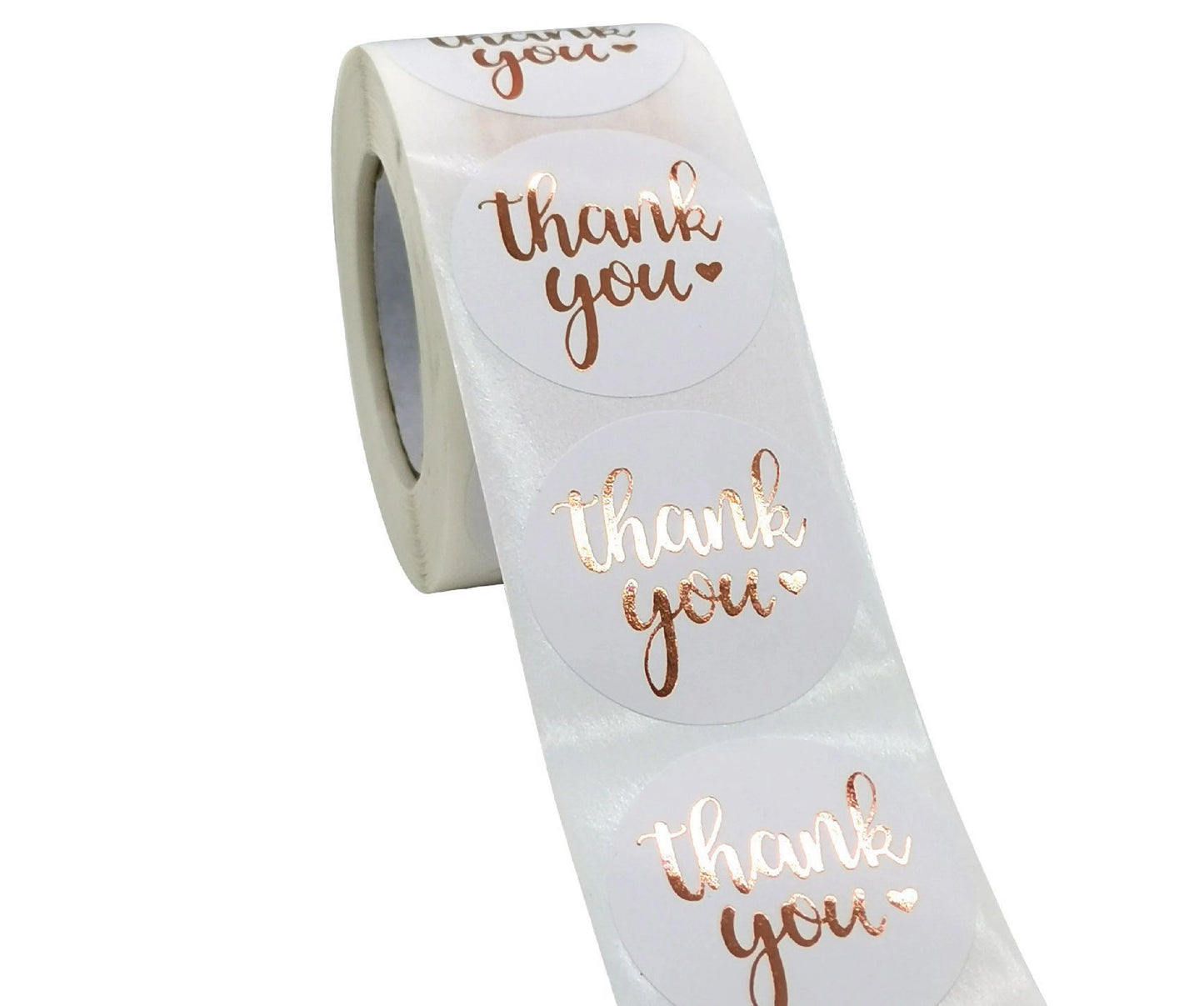 White Thank you Gold Stickers