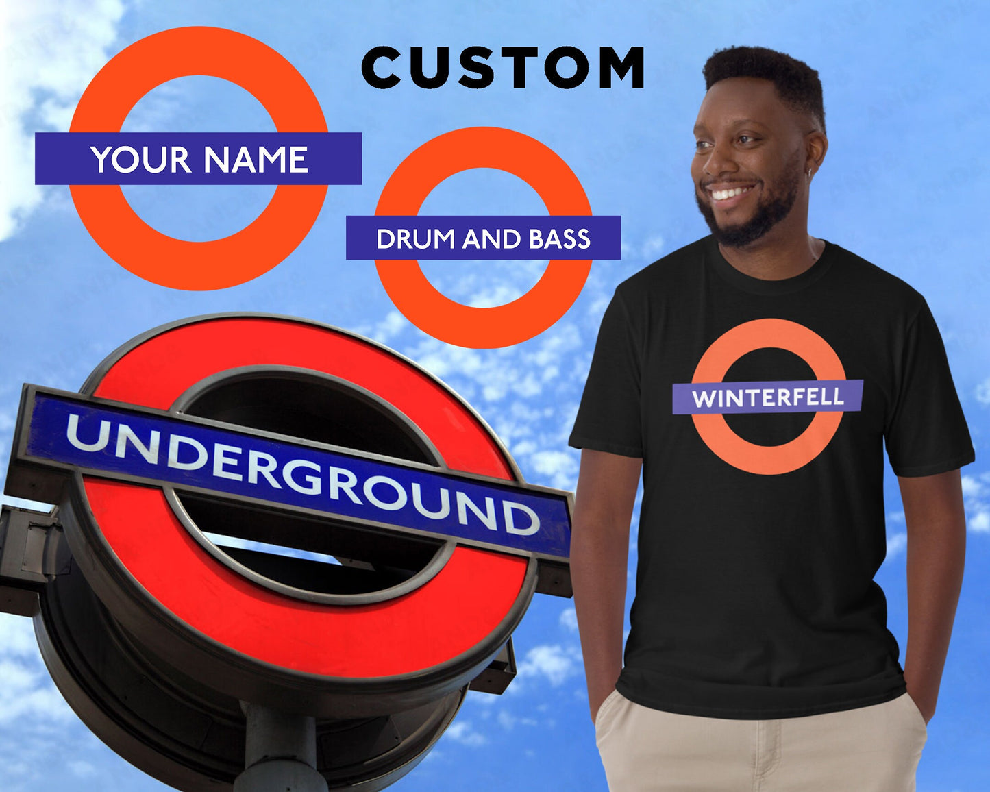 Custom Underground London tee