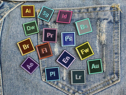 Adobe Enamel pins