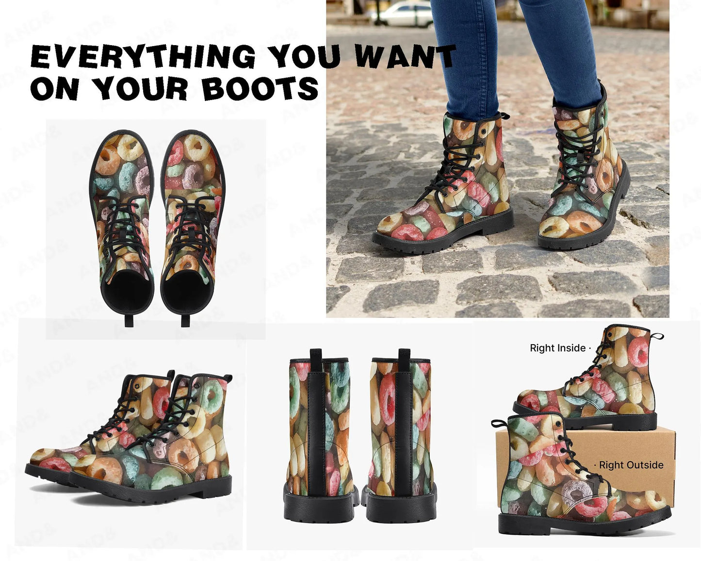 Custom Printed Leather Boots