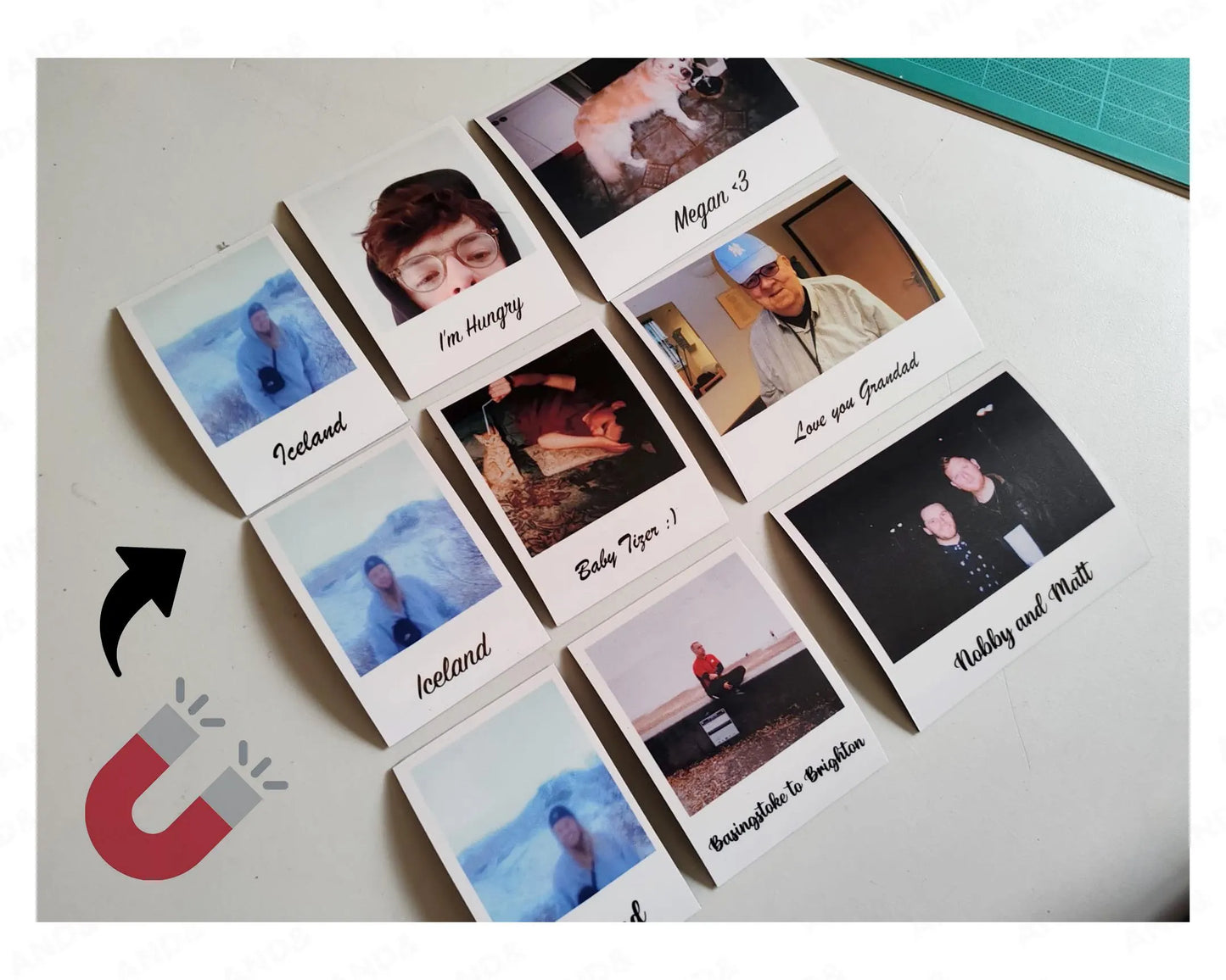 Custom Polaroid Fridge Magnet