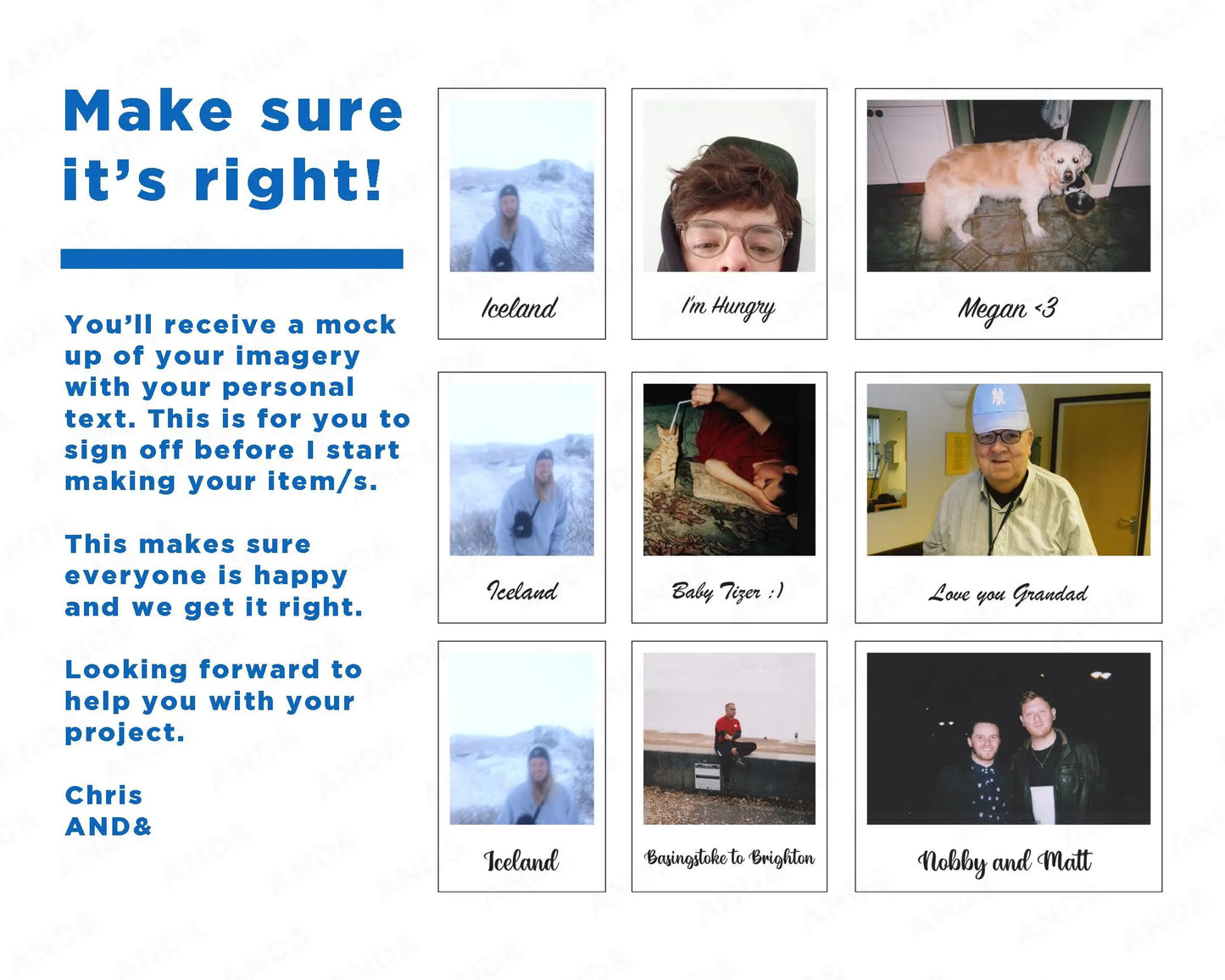 Custom Polaroid Fridge Magnet