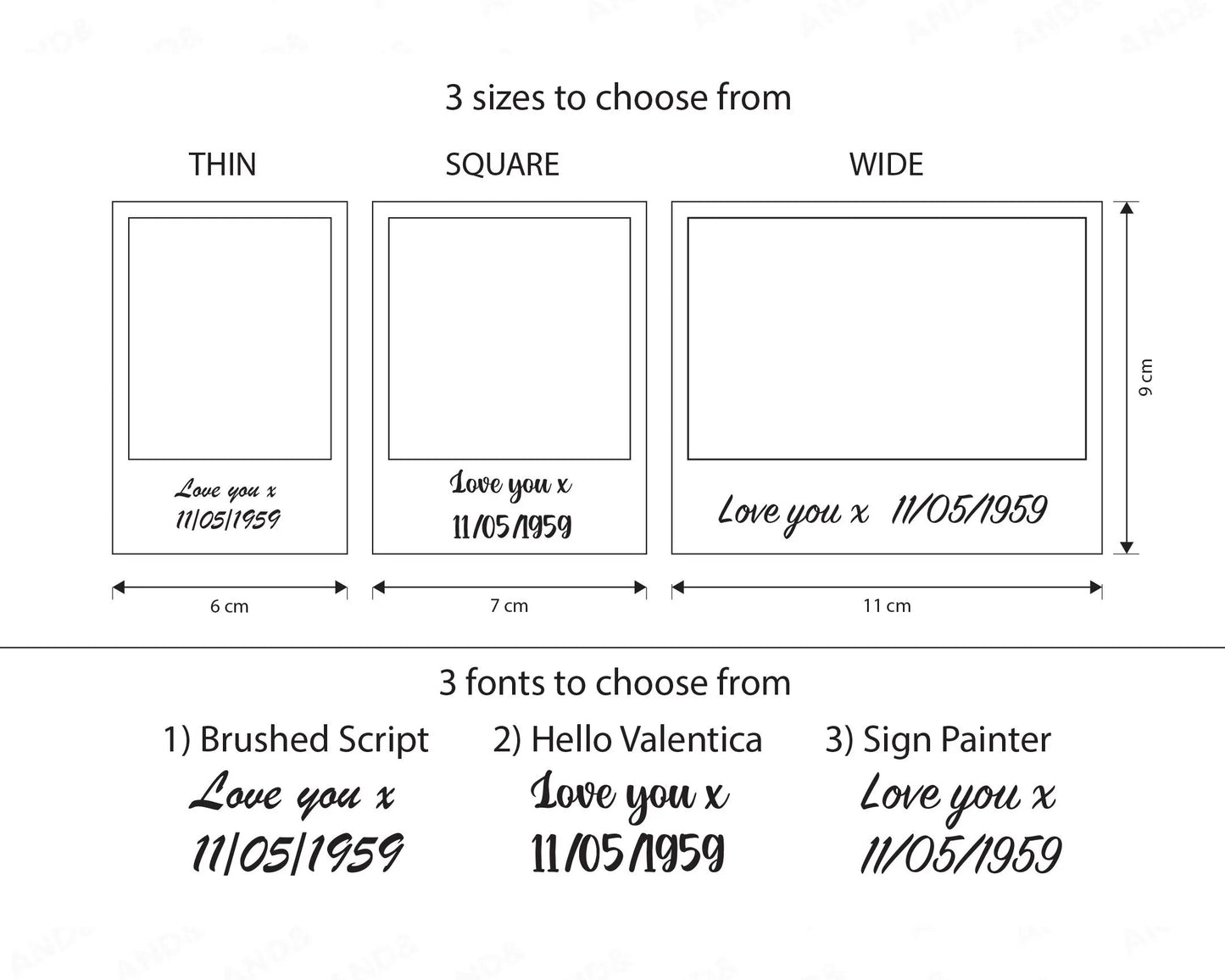 Custom Polaroid Fridge Magnet
