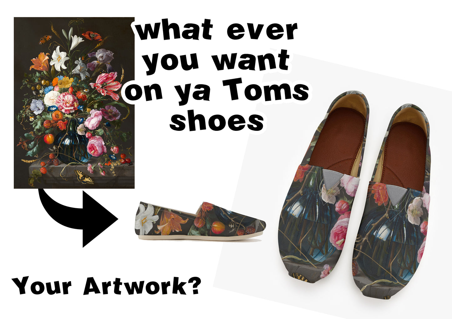 Custom Toms all over Printed Canvas Toms Shoes